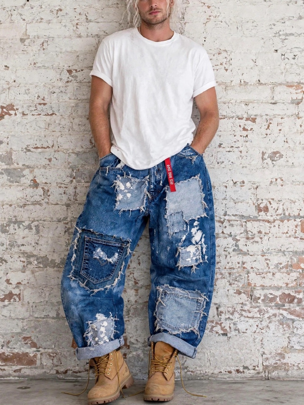 Mountain Ridge patched jeans